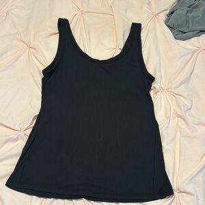 Lululemon Athletica Black Ribbed Tank Top (Modal Silk)
